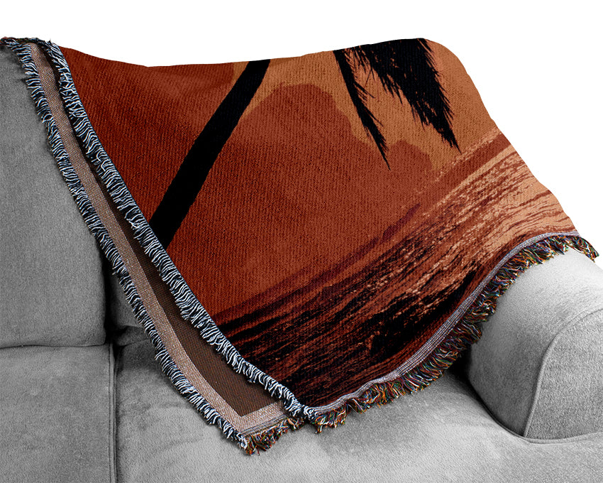 Palmtree Sunblaze Woven Blanket