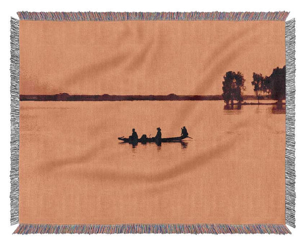 Fishermans Tranquil Passage Woven Blanket