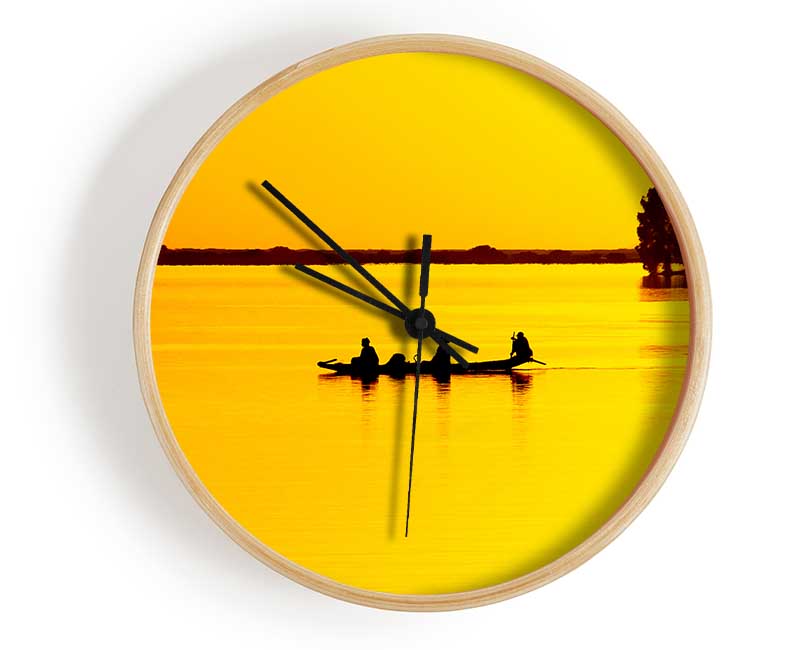 Fishermans Tranquil Passage Clock - Wallart-Direct UK