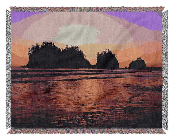 Surreal Pink Ocean Flow Woven Blanket