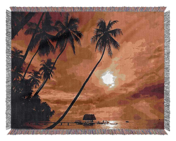 Family Fun In Paradise Woven Blanket