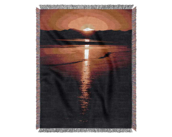 Glistering Golden Ocean Woven Blanket