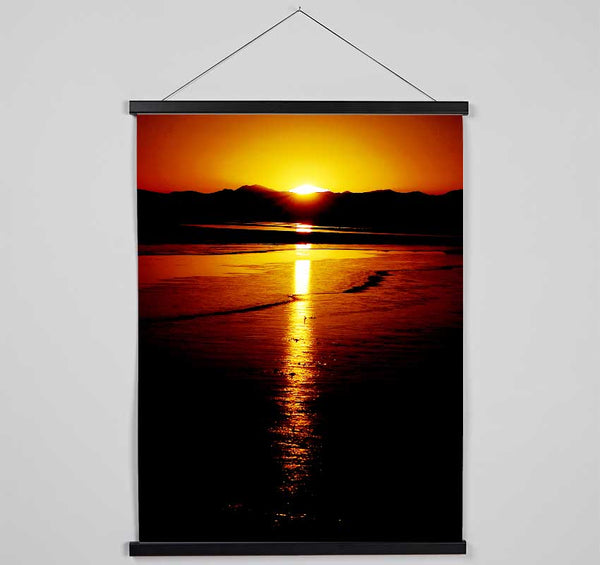 Glistering Golden Ocean Hanging Poster - Wallart-Direct UK