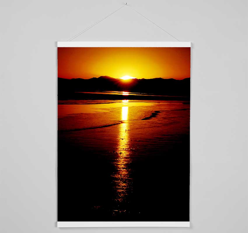 Glistering Golden Ocean Hanging Poster - Wallart-Direct UK