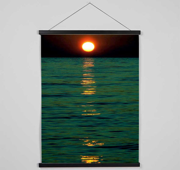 Stunning Green Ocean Nights Hanging Poster - Wallart-Direct UK