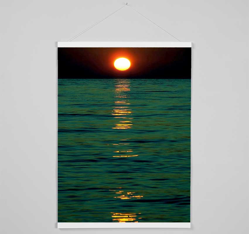 Stunning Green Ocean Nights Hanging Poster - Wallart-Direct UK