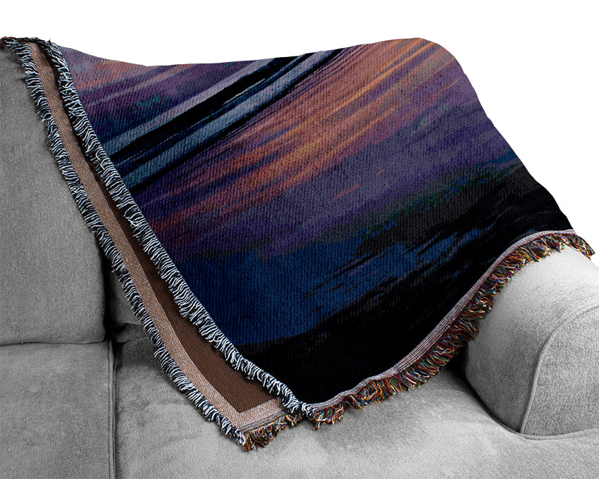 Peaceful Ocean Daybreak Woven Blanket