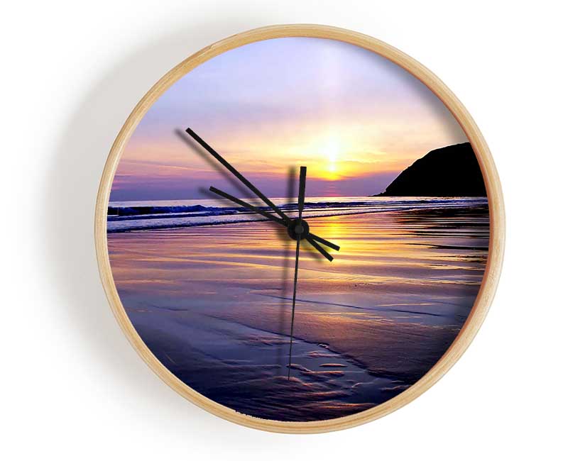 Peaceful Ocean Daybreak Clock - Wallart-Direct UK