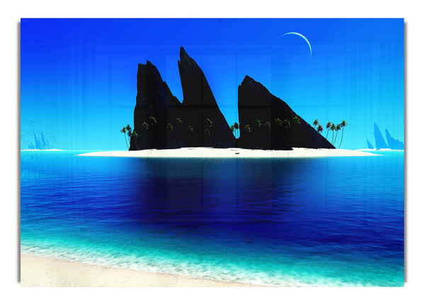 Paradise Island Under The Moon