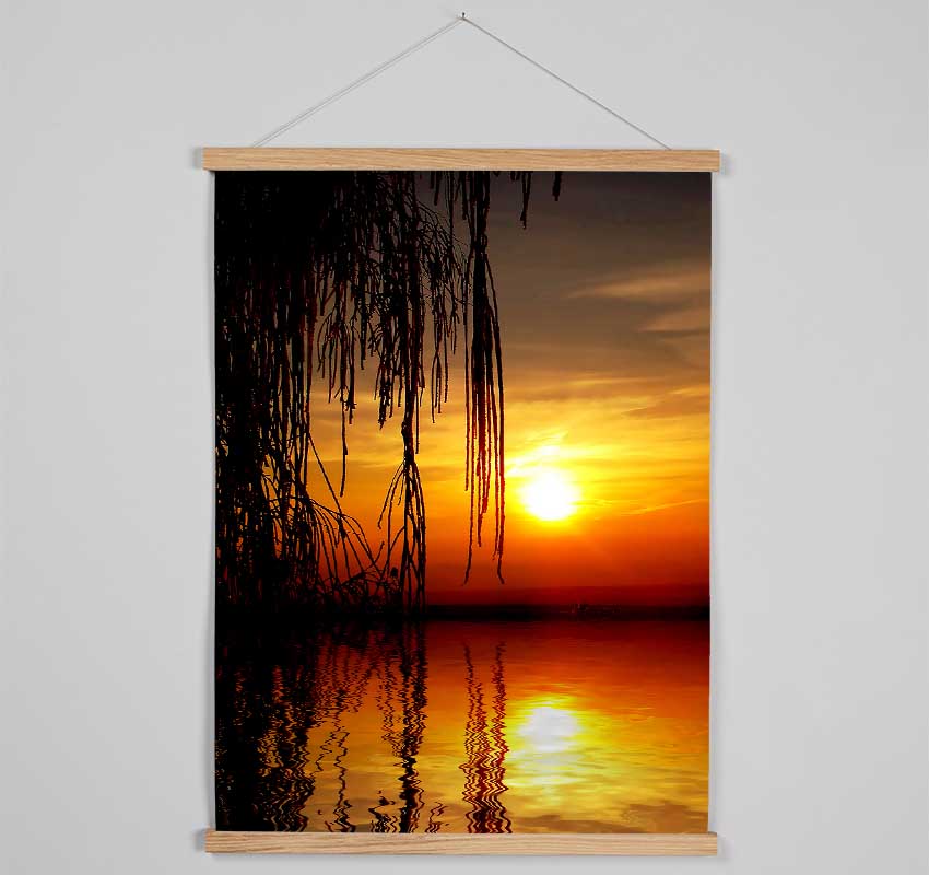 Sun Split Lake Hanging Poster - Wallart-Direct UK