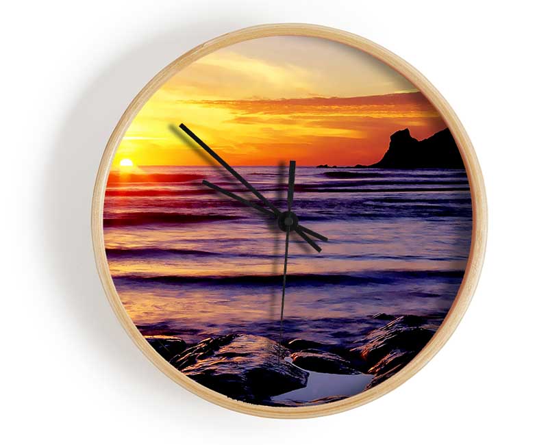 The Last Glimmer Of Sun Clock - Wallart-Direct UK