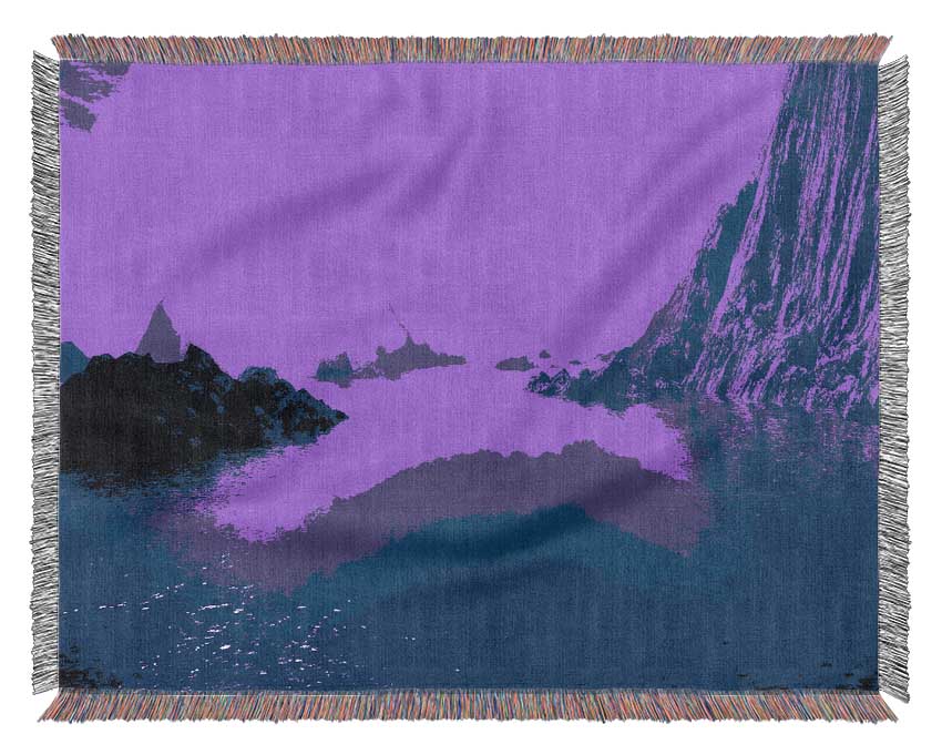 Surreal Pink Ocean Calm Woven Blanket