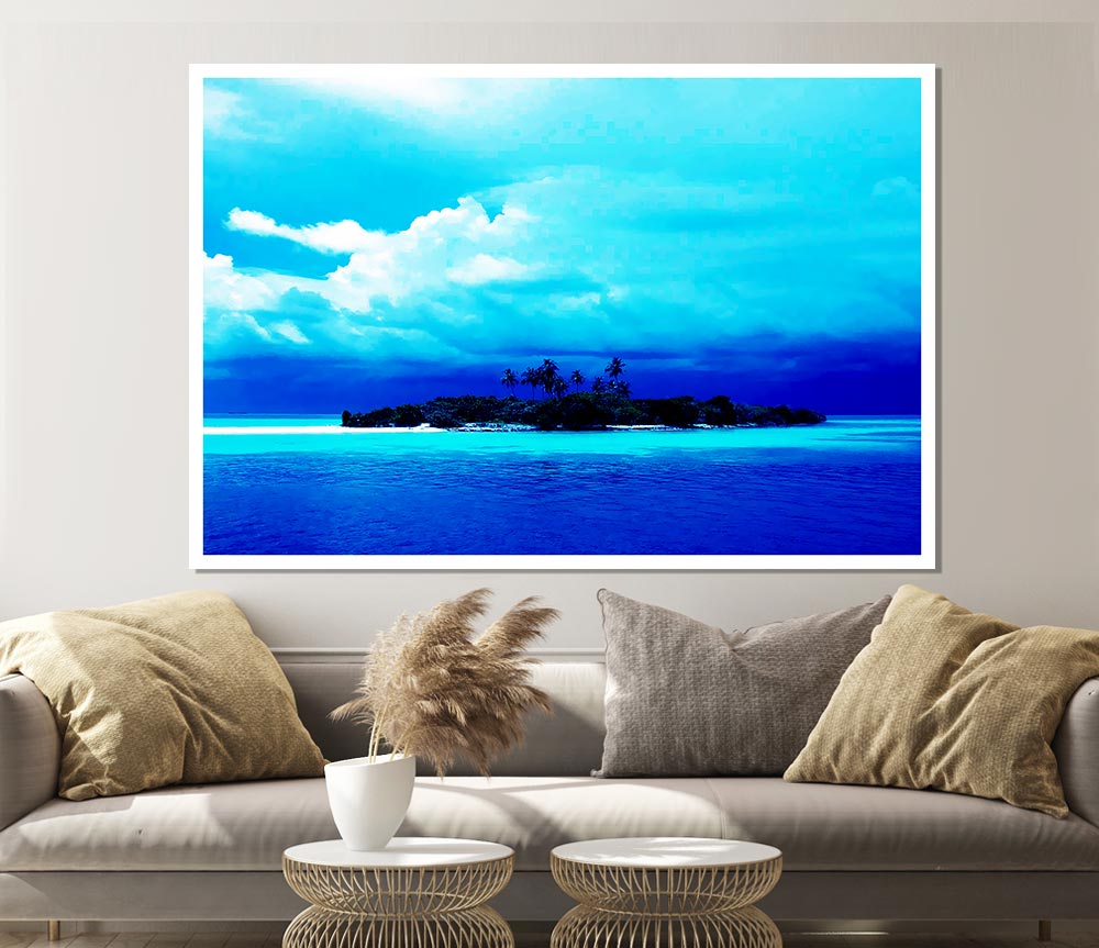 Just Turquoise Print Poster Wall Art