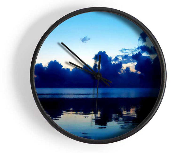 Blue Ocean Skies At Daybreak Clock - Wallart-Direct UK