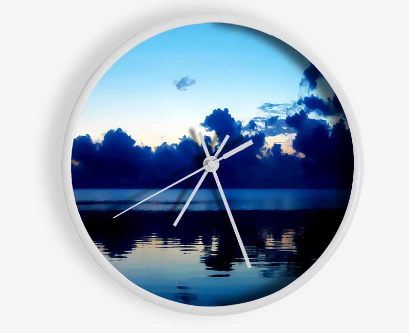 Blue Ocean Skies At Daybreak Clock - Wallart-Direct UK