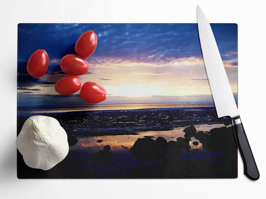 Blue Sky Horizon Glass Chopping Board