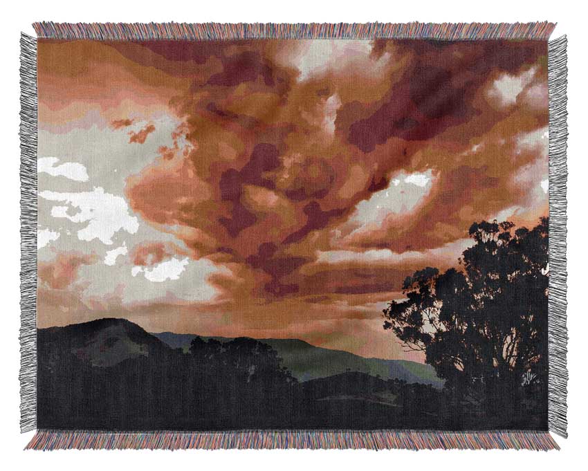 Lava Sky Mountains Woven Blanket