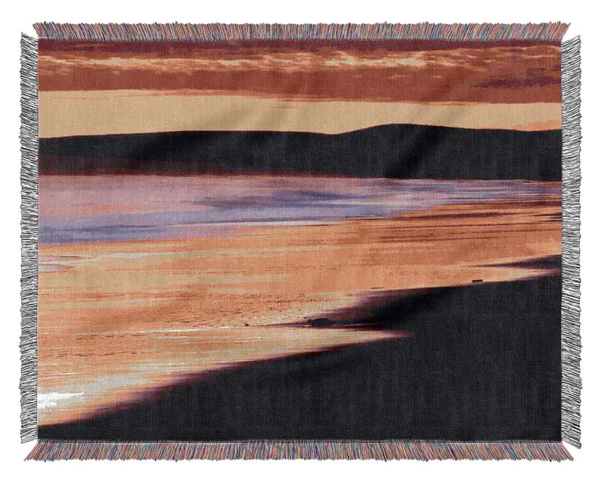 Peach Paradise Ocean Woven Blanket