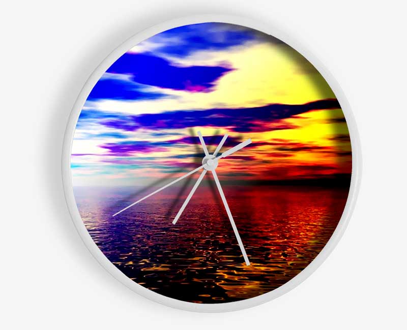 Rainbow Beach Ocean Clock - Wallart-Direct UK