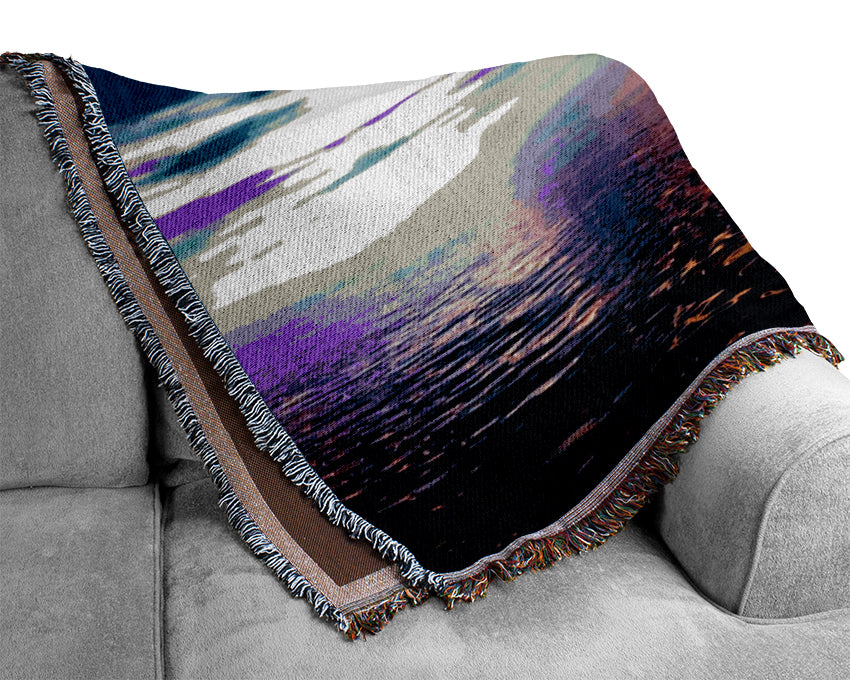 Rainbow Beach Ocean Woven Blanket