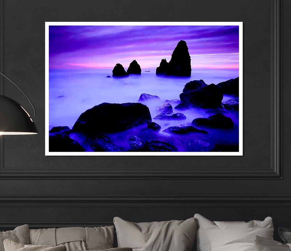 Lilac Ocean Mist Print Poster Wall Art