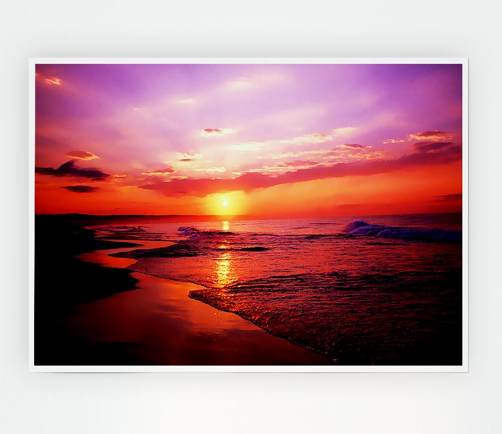 Australian Sunset Print Poster Wall Art