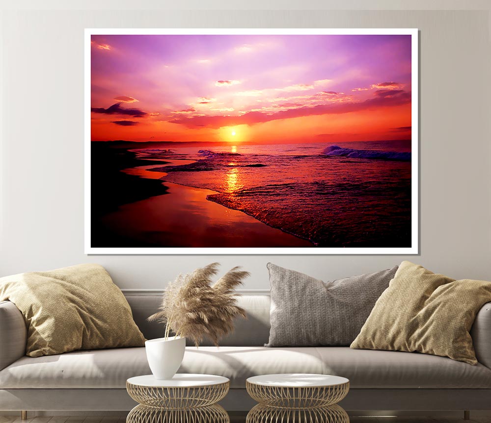 Australian Sunset Print Poster Wall Art