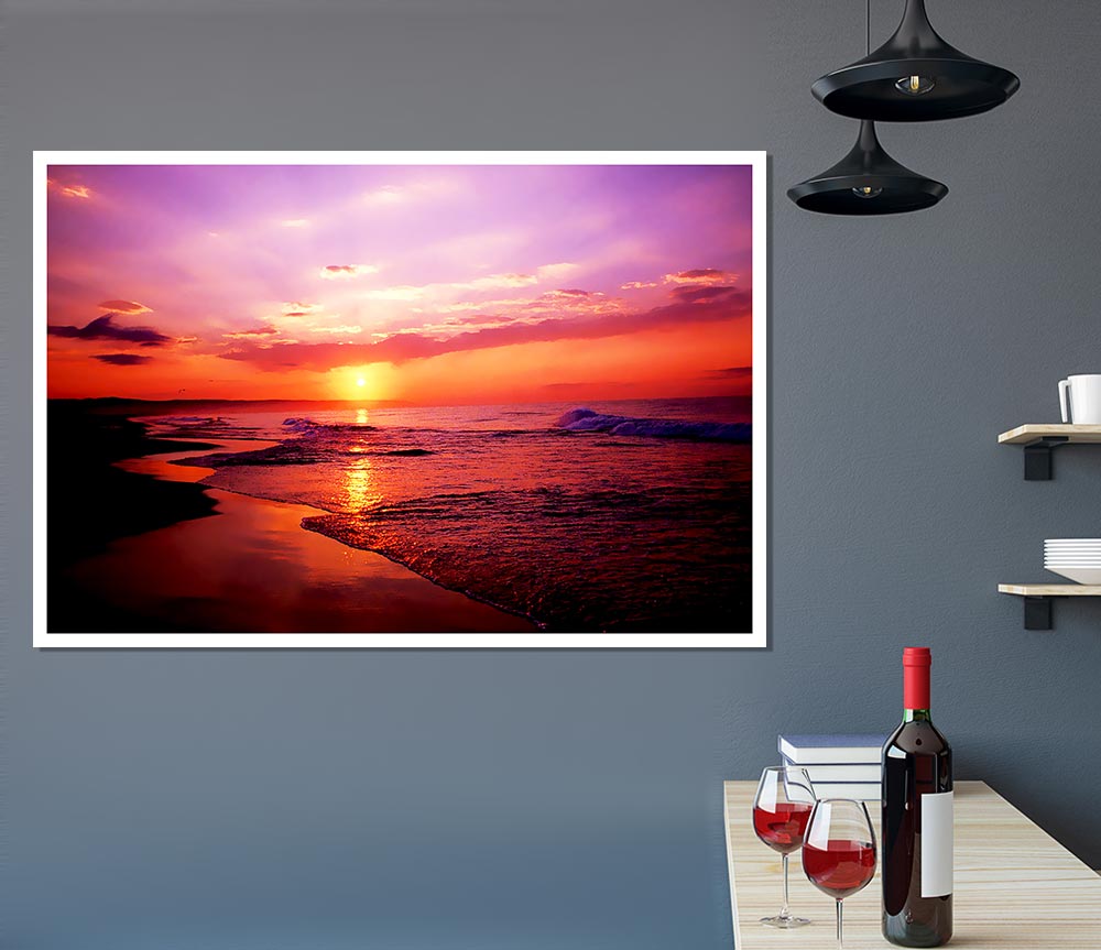 Australian Sunset Print Poster Wall Art