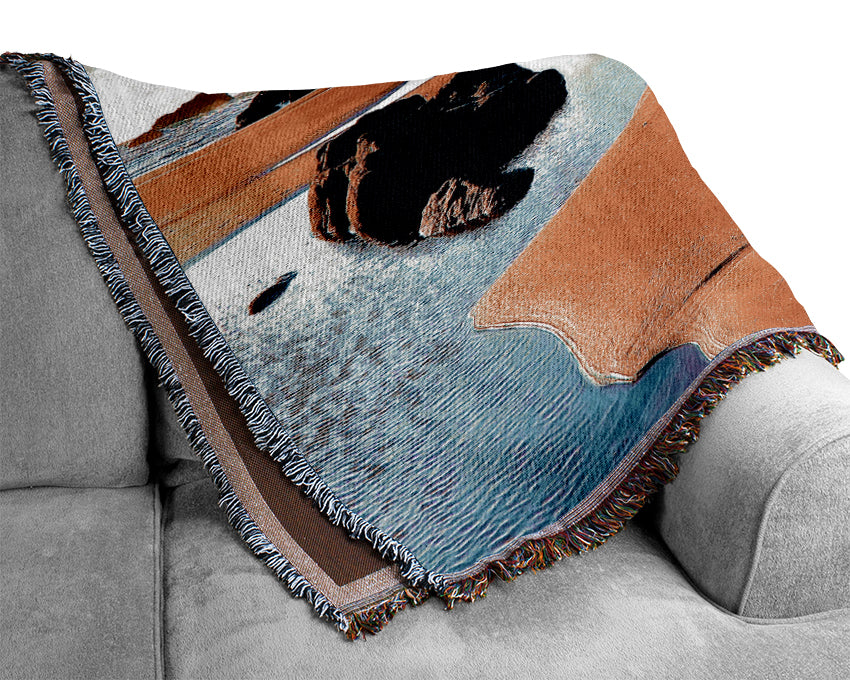 Desert Watering Hole Woven Blanket