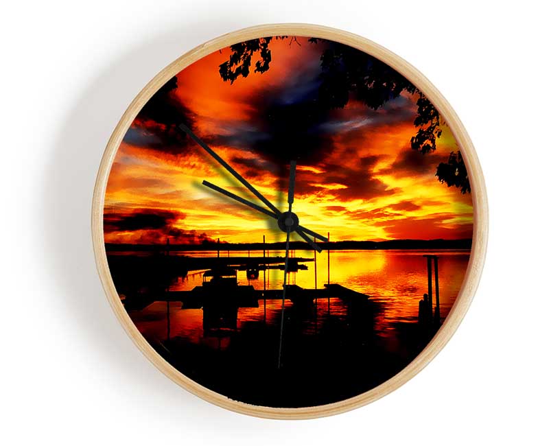 Piers Fire Glow Clock - Wallart-Direct UK