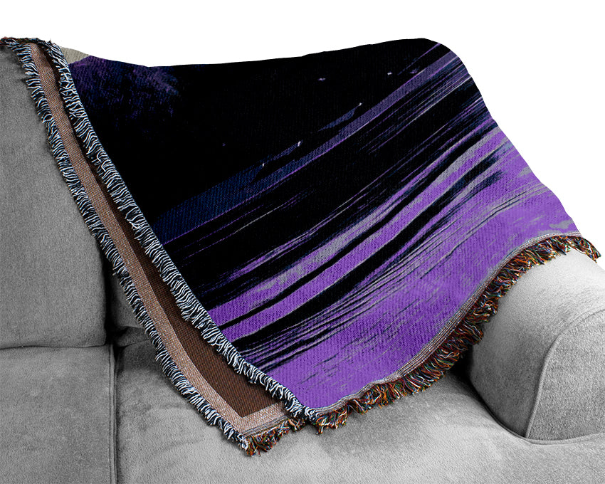 Lilac Moonlit Ocean Woven Blanket