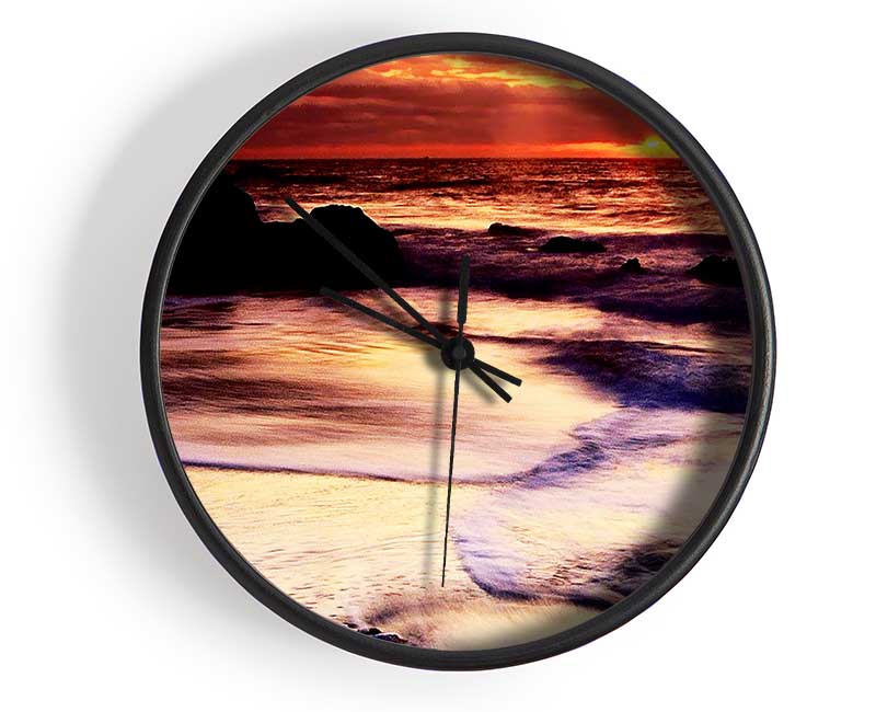 Ocean Mist Sunrise Clock - Wallart-Direct UK