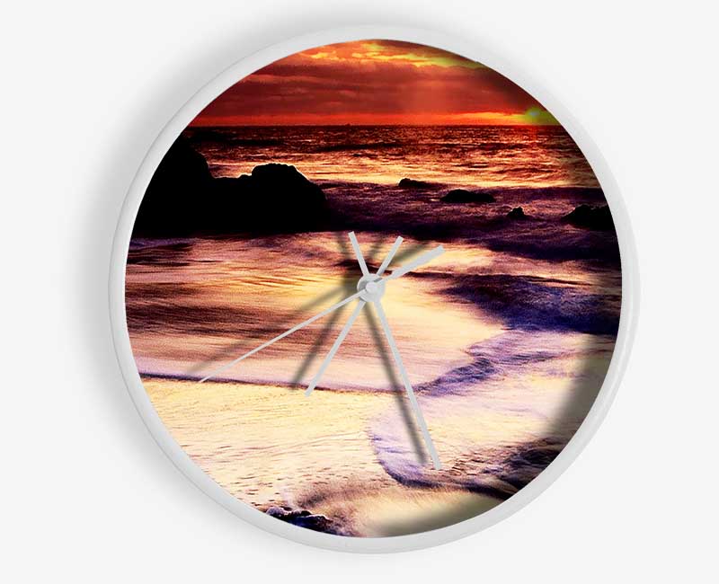 Ocean Mist Sunrise Clock - Wallart-Direct UK