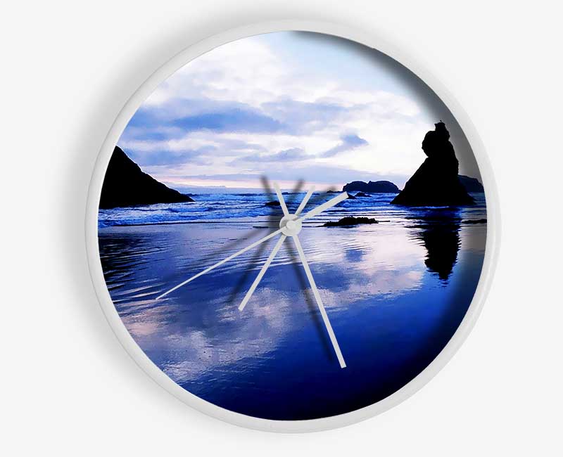 Blue Calm Clock - Wallart-Direct UK