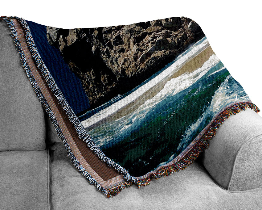 Ocean Cave Hideaway Woven Blanket