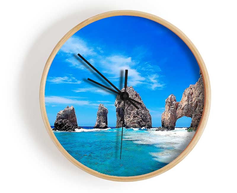 Ancient Rocks Of Time Clock - Wallart-Direct UK