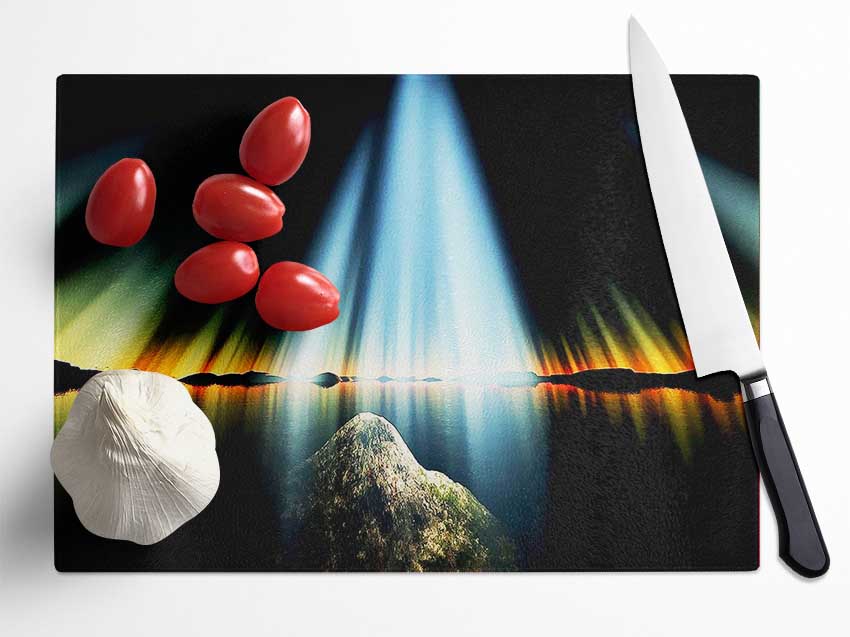 The Sun Rays Of God Glass Chopping Board