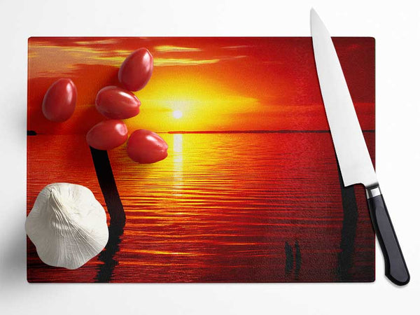 Red Diamond Sun Glass Chopping Board