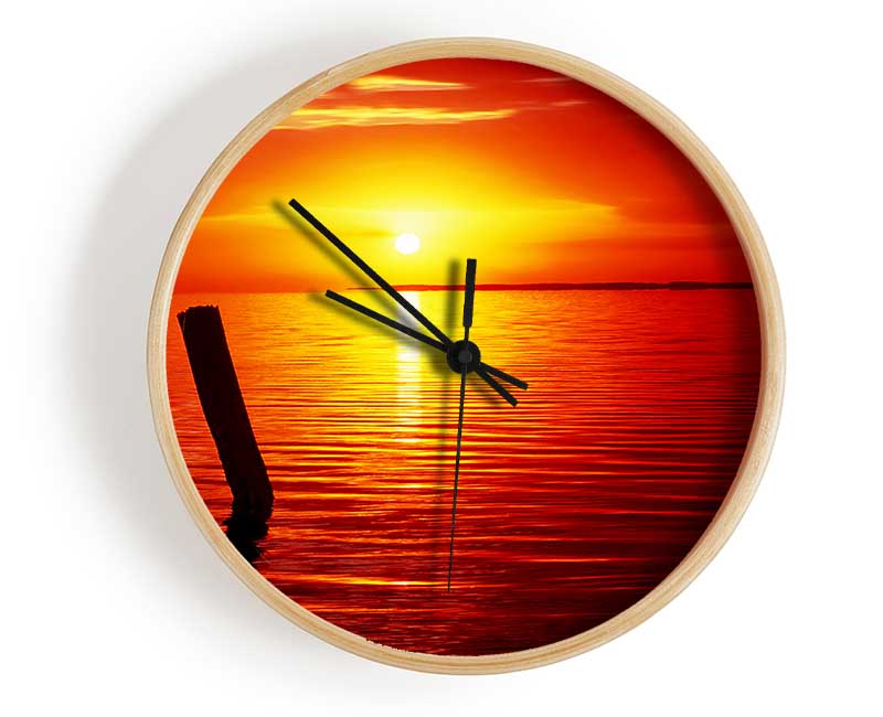 Red Diamond Sun Clock - Wallart-Direct UK