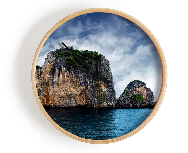 Ocean Island Storm Clock - Wallart-Direct UK