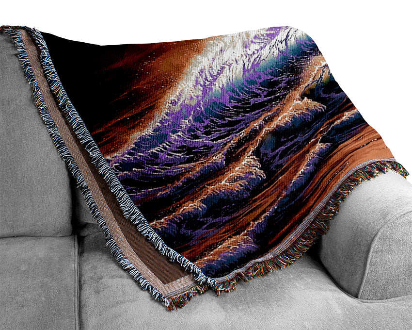 Red Paradise Surf Woven Blanket