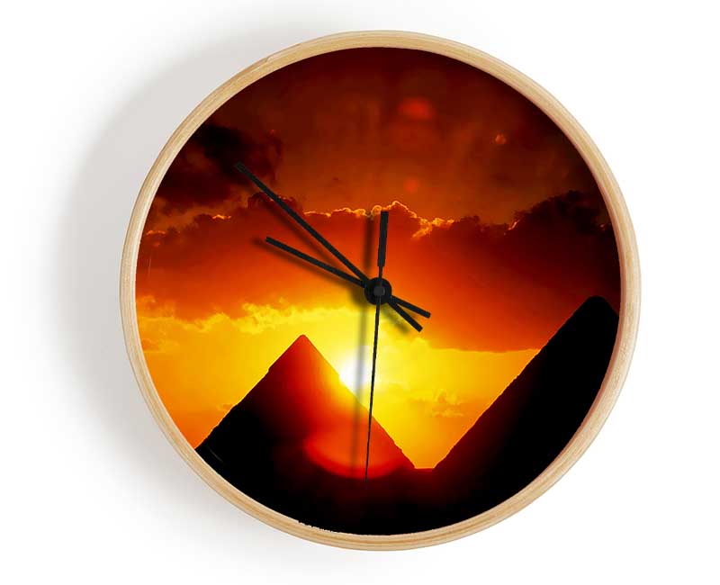 Egyptian Pyramid Sunset Clock - Wallart-Direct UK