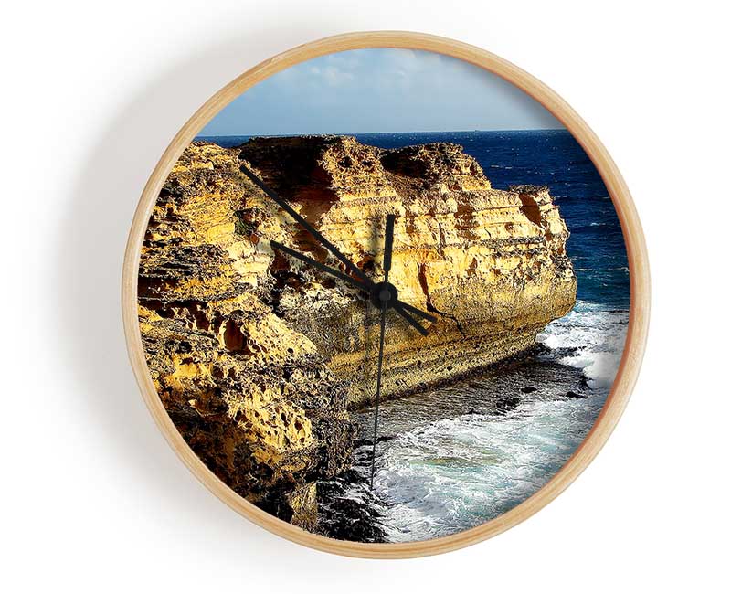 Cliff Face Ocean Clock - Wallart-Direct UK