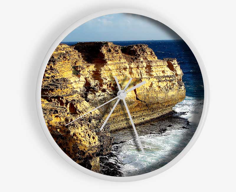 Cliff Face Ocean Clock - Wallart-Direct UK