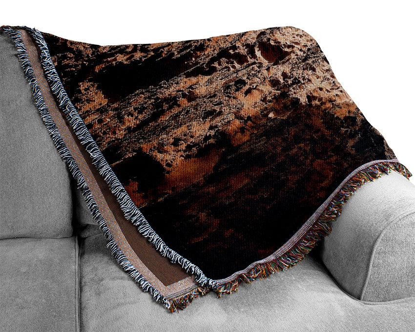 Cliff Face Ocean Woven Blanket