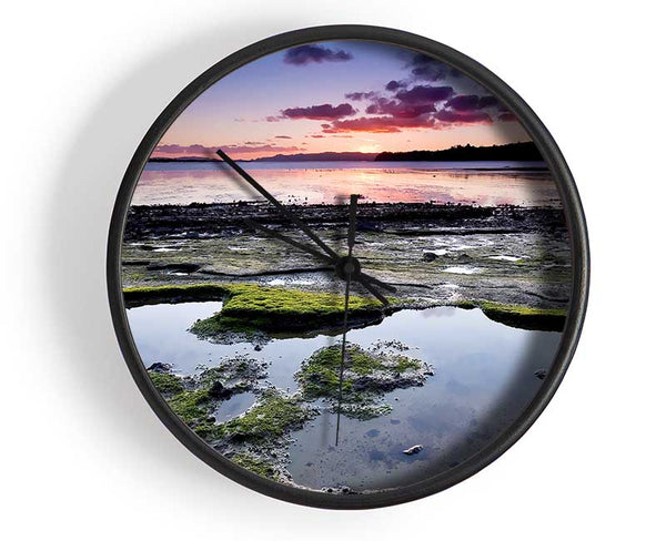 Distant Ocean Sunrise Clock - Wallart-Direct UK