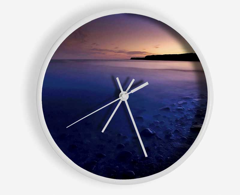 Midnight Blue Ocean Clock - Wallart-Direct UK