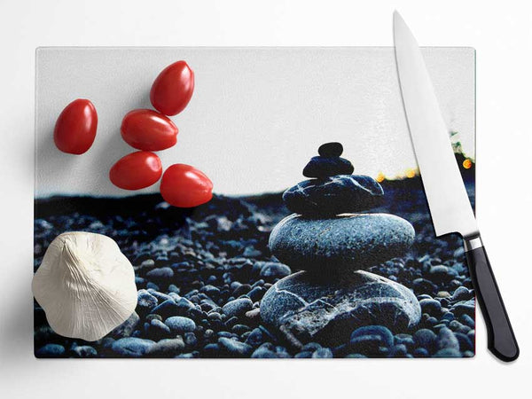 Pebbled Shoreline Glass Chopping Board