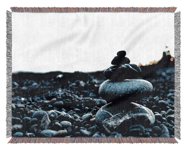 Pebbled Shoreline Woven Blanket