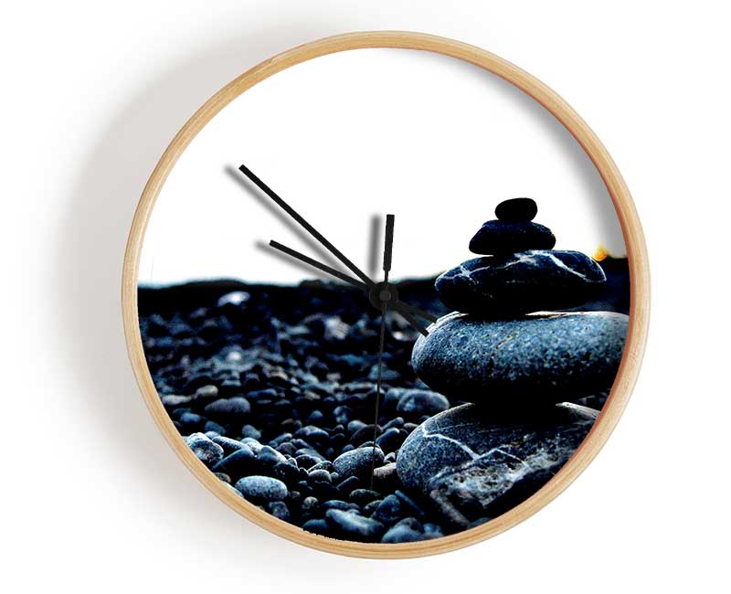 Pebbled Shoreline Clock - Wallart-Direct UK